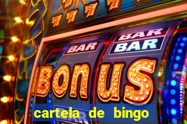 cartela de bingo cha de bebe